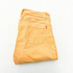 Hammies Vintage Orange Zip Fly Flare Leg Bell Bottom Corduroy Jeans Size 30